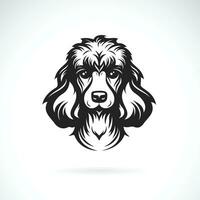 Vector of poodle dog head design on white background. Easy editable layered vector illustration. Pet.