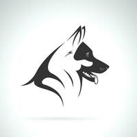 Vector of german shepherd dog head design on white background. Pet. Animals.