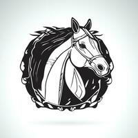 Vector of horse head design on white background. Easy editable layered vector illustration. Farm Animals.