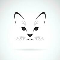 Vector of a cat face design on white background, Pet. Animals. Easy editable layered vector illustration.