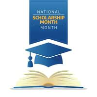 National Scholarship Month design template good for celebration usage. scholarship vector illustration. education design template. vector eps 10.