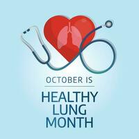 Healthy Lung Month design template good for celebration. Lung vector design. flat design. vector eps 10.