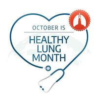 Healthy Lung Month design template good for celebration. Lung vector design. flat design. vector eps 10.