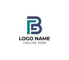 Letter RBE or ERB modern monoline logo design template vector