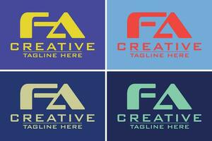 Modern elegant creative F A Logo Design and template vector illustration.