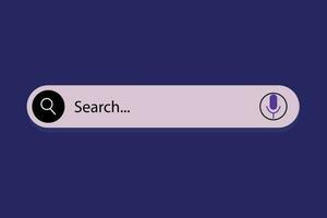 Search Address and navigation bar icon. Search engine web browser window template vector illustration.