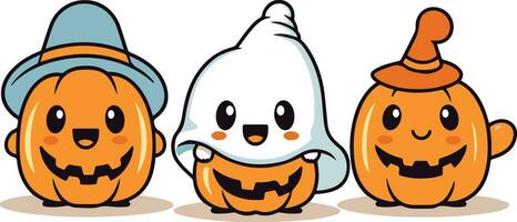 Halloween cartoon illustration kid childern vector image