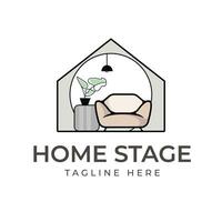 Realtor and Home staging luxury logo design. vector