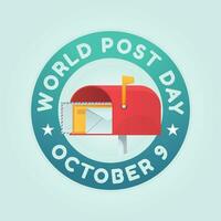 World Post Day vector design template good for celebration usage. post box vector illustration. flat design. vector eps 10.