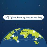 National Cybersecurity Awareness Month vector design template good for celebration usage. cyber vector illustration. flat design. vector eps 10.