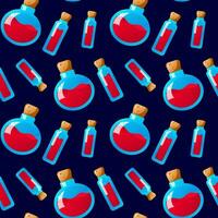 The potions are a seamless pattern. Game design. vector