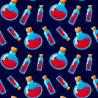 The potions are a seamless pattern. Game design. vector