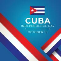 Cuba Independence Day vector design template good for celebration usage. cuba flag vector illustration. flat design. vector eps 10.