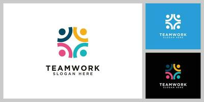 teamwork logo vector design template