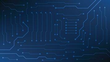 Hi tech digital circuit board. AI pad and electrical lines connected on blue lighting background. futuristic technology design element concept vector