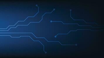 Hi tech digital circuit board. AI pad and electrical lines connected on blue lighting background. futuristic technology design element concept vector