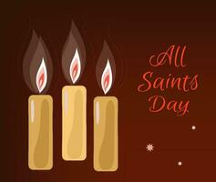 All Saints Day greetings banner, all saints day greeting  vector flat cartoon background