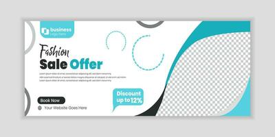 Digital marketing agency social media business promotion with web banner template design. vector