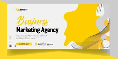 Digital marketing agency social media business promotion with web banner template design. vector