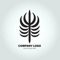 company logo with swivel shapes, in the style of minimalist monochromatic, black and white, simple, stencil design style vector