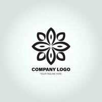 company logo with swivel shapes, in the style of minimalist monochromatic, black and white, simple, stencil design style vector