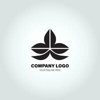 company logo with swivel shapes, in the style of minimalist monochromatic, black and white, simple, stencil design style vector