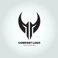 company logo with swivel shapes, in the style of minimalist monochromatic, black and white, simple, stencil design style vector