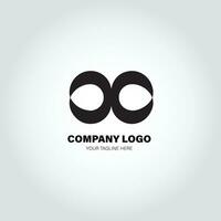 company logo with swivel shapes, in the style of minimalist monochromatic, black and white, simple, stencil design style vector