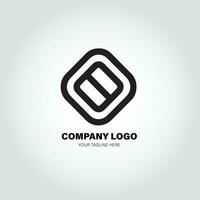 company logo with swivel shapes, in the style of minimalist monochromatic, black and white, simple, stencil design style vector