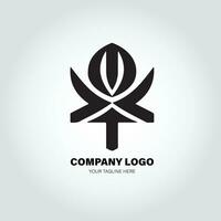 company logo with swivel shapes, in the style of minimalist monochromatic, black and white, simple, stencil design style vector