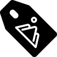 tag glyph icon vector