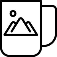 icono de línea de taza vector