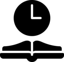study time glyph icon vector
