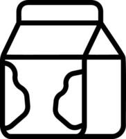 icono de línea de leche vector