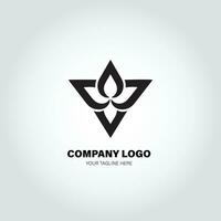 company logo with swivel shapes, in the style of minimalist monochromatic, black and white, simple, stencil design style vector