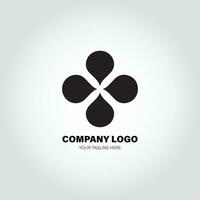 company logo with swivel shapes, in the style of minimalist monochromatic, black and white, simple, stencil design style vector