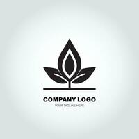 empresa logo con girar formas, en el estilo de minimalista monocromo, negro y blanco, simple, plantilla diseño estilo vector