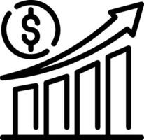 stock market line icon vector