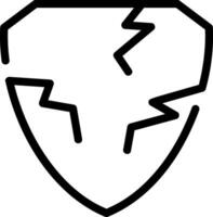 shield line icon vector