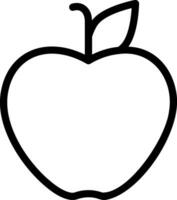 apple line icon vector