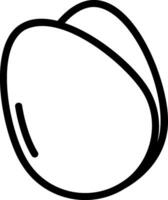 egg line icon vector