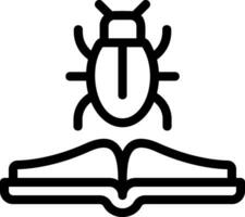 bug line icon vector