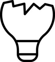 lamp line icon vector
