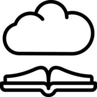 ebook line icon vector