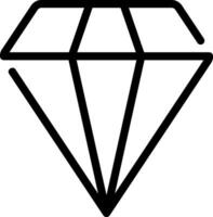 icono de línea de diamante vector