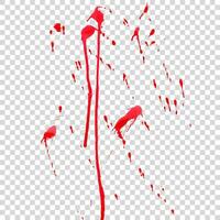 sangre salpicaduras mano hecho rastreo desde bosquejo, vector ilustración