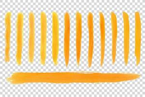 Artistic Orange Paint Hand Made Tracing From Sketch, Vector Illustration