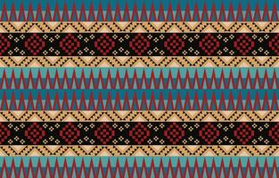 Ethnic abstract ikat art. Aztec ornament print. geometric ethnic pattern seamless  color oriental.  Design for background ,curtain, carpet, wallpaper, clothing, wrapping, Batik, vector illustration.