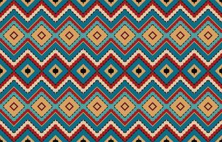 Ethnic abstract ikat art. Aztec ornament print. geometric ethnic pattern seamless  color oriental.  Design for background ,curtain, carpet, wallpaper, clothing, wrapping, Batik, vector illustration.