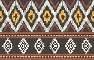 Ethnic abstract ikat art. Aztec ornament print. geometric ethnic pattern seamless  color oriental.  Design for background ,curtain, carpet, wallpaper, clothing, wrapping, Batik, vector illustration.